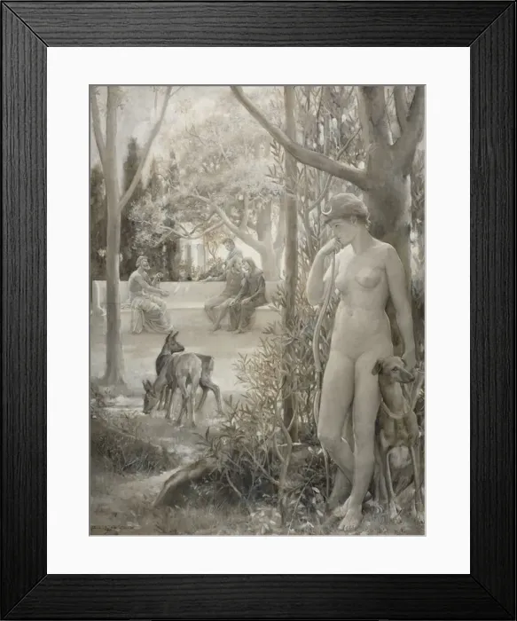 Framed Print : Ode: Bards of passion and of mirth, 1887. Creator: Will H. Low Framed Print : Ode: Bards of passion and of mirth, 1887. Creator: Will H. Low