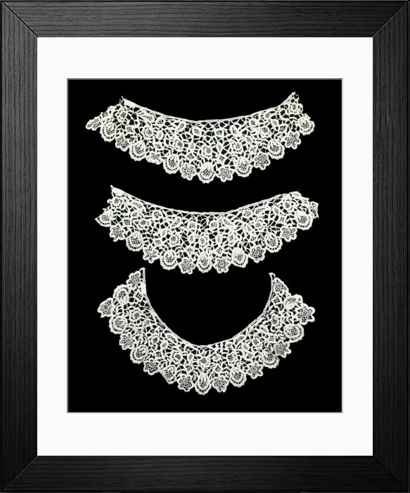 Framed Print : Collar and Two Cuffs, England, 1850 / 75. Creator: Unknown Framed Print : Collar and Two Cuffs, England, 1850 / 75. Creator: Unknown