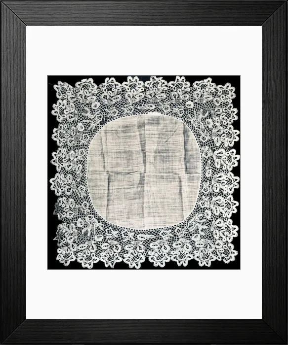 Framed Print : Handkerchief, England, 1850 / 75. Creator: Unknown Framed Print : Handkerchief, England, 1850 / 75. Creator: Unknown