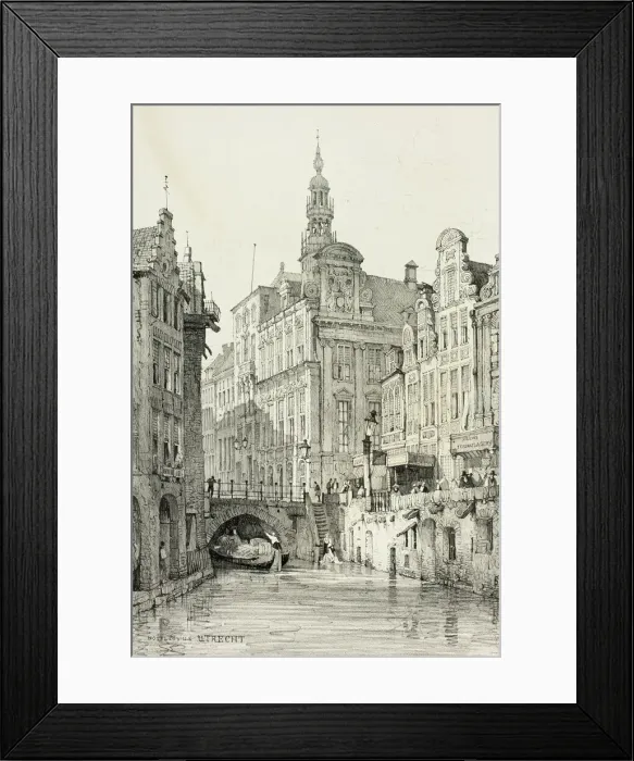 Framed Print : Hotel de Ville, Utrecht, 1833. Creator: Samuel Prout Framed Print : Hotel de Ville, Utrecht, 1833. Creator: Samuel Prout