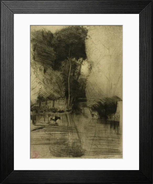 Framed Print : Mill Stream, 1899. Creator: Donald Shaw MacLaughlan Framed Print : Mill Stream, 1899. Creator: Donald Shaw MacLaughlan