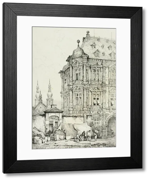 Framed Print : Chateau de Martinsbourg, Mayence, 1833. Creator: Samuel Prout Framed Print : Chateau de Martinsbourg, Mayence, 1833. Creator: Samuel Prout