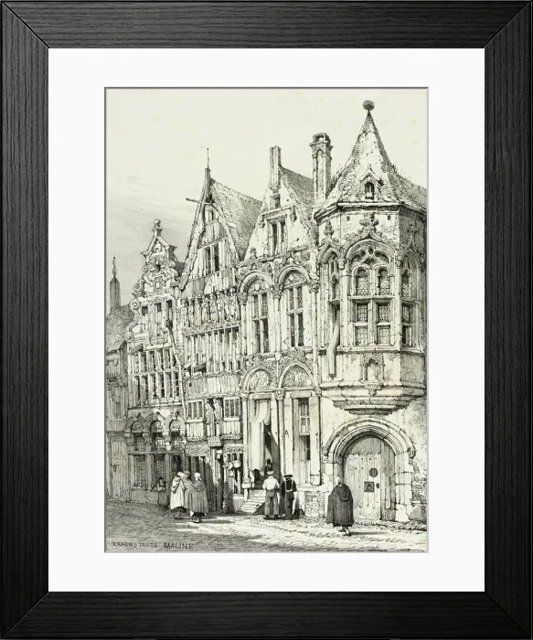 Framed Print : Kraenstrate Maline, 1833. Creator: Samuel Prout