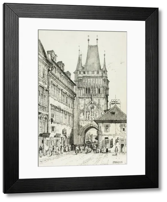 Framed Print : Prague, 1833. Creator: Samuel Prout Framed Print : Prague, 1833. Creator: Samuel Prout
