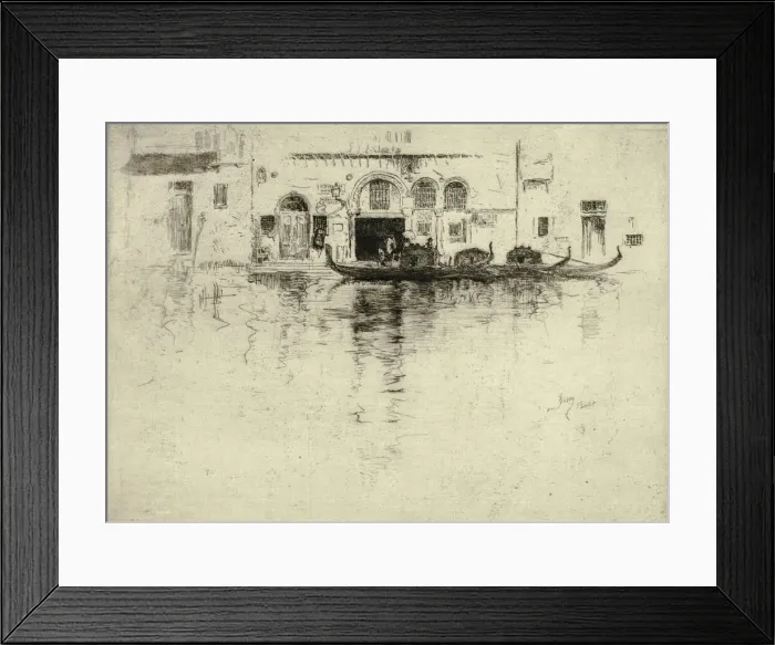 Framed Print : Gondolas and Venetian Palace, c. 1880. Creator: Robert Frederick Blum Framed Print : Gondolas and Venetian Palace, c. 1880. Creator: Robert Frederick Blum