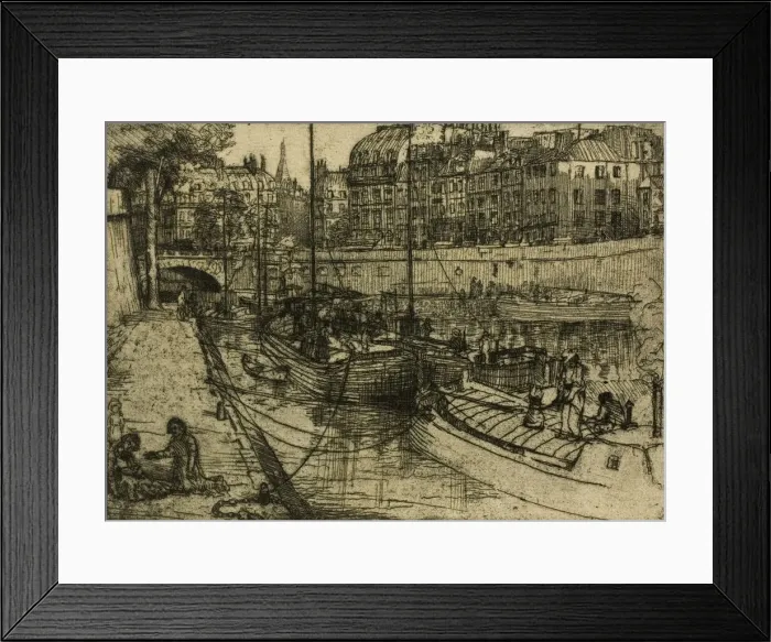 Framed Print : Quai des Grands Augustins, 1900. Creator: Donald Shaw MacLaughlan Framed Print : Quai des Grands Augustins, 1900. Creator: Donald Shaw MacLaughlan