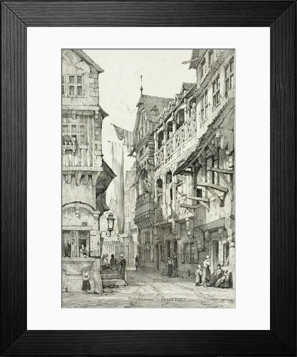 Framed Print : Sachsenhausen Francfort, 1833. Creator: Samuel Prout Framed Print : Sachsenhausen Francfort, 1833. Creator: Samuel Prout