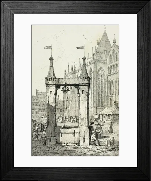 Framed Print : S Omer, Strasbourg, 1833. Creator: Samuel Prout Framed Print : S Omer, Strasbourg, 1833. Creator: Samuel Prout