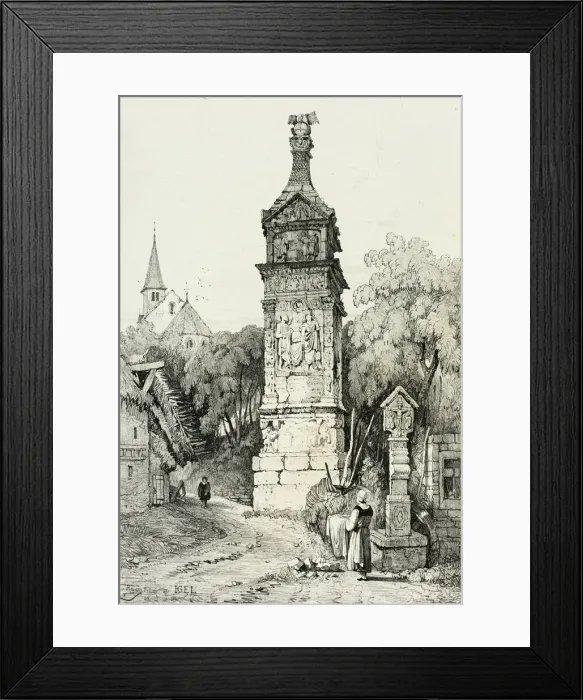Framed Print : Roman Pillar at Igel, 1833. Creator: Samuel Prout Framed Print : Roman Pillar at Igel, 1833. Creator: Samuel Prout