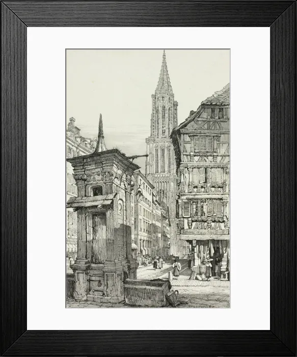 Framed Print : Strasbourg, 1833. Creator: Samuel Prout Framed Print : Strasbourg, 1833. Creator: Samuel Prout