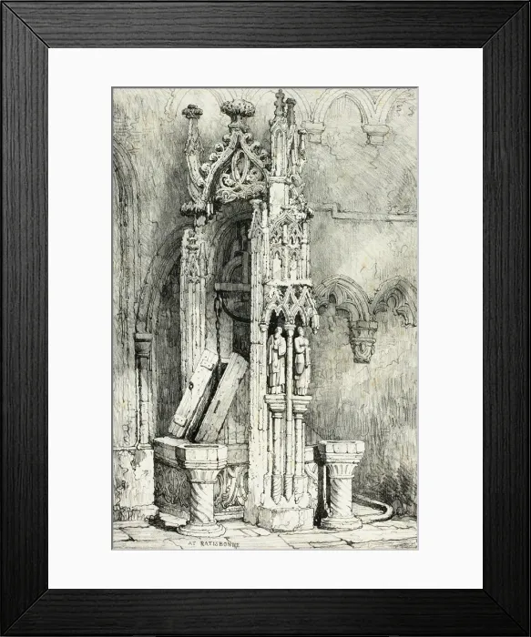 Framed Print : At Rattisbone, 1833. Creator: Samuel Prout Framed Print : At Rattisbone, 1833. Creator: Samuel Prout