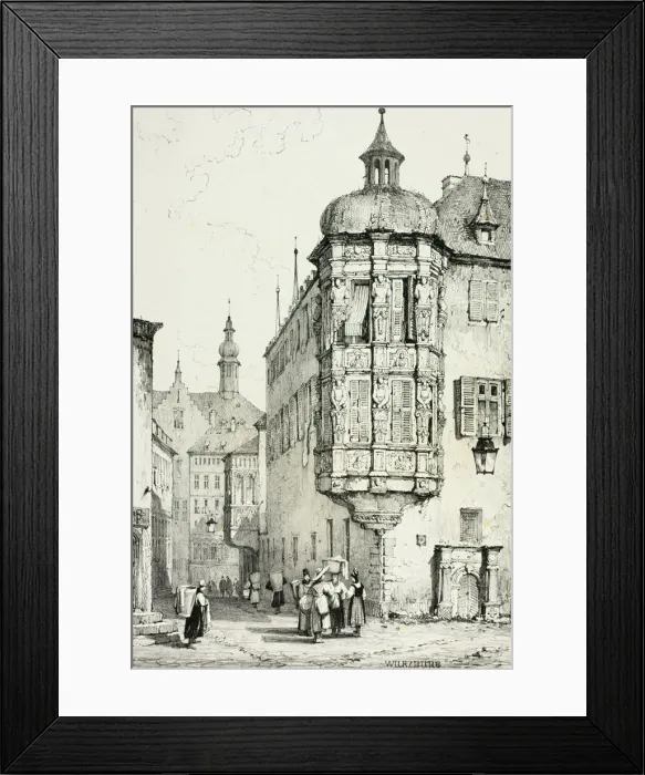 Framed Print : Wurzburg, 1833. Creator: Samuel Prout Framed Print : Wurzburg, 1833. Creator: Samuel Prout