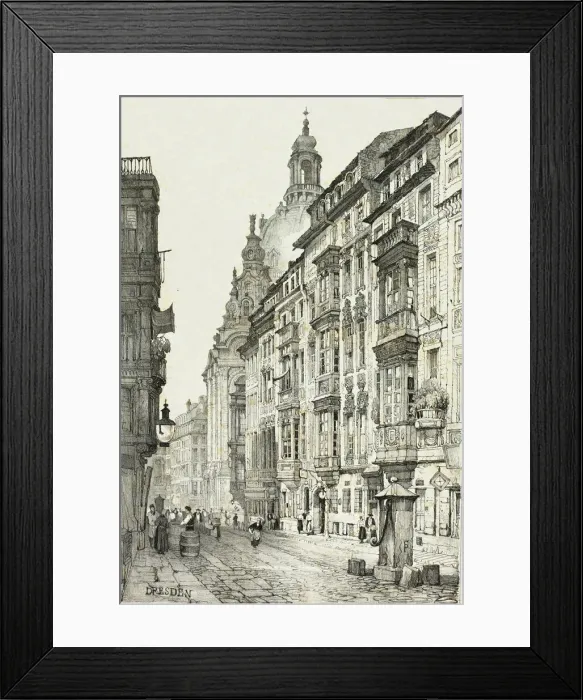 Framed Print : Dresden, 1833. Creator: Samuel Prout Framed Print : Dresden, 1833. Creator: Samuel Prout
