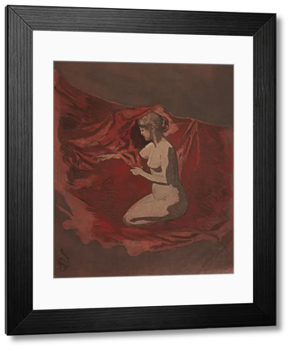 Framed Print : Embers Glow, 1890-97. Creator: Theodore Roussel Framed Print : Embers Glow, 1890-97. Creator: Theodore Roussel