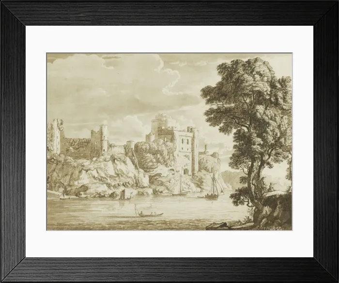 Framed Print : Pembroke Castle, from Twelve Views in Aquatinta from Drawings taken Framed Print : Pembroke Castle, from Twelve Views in Aquatinta from Drawings taken