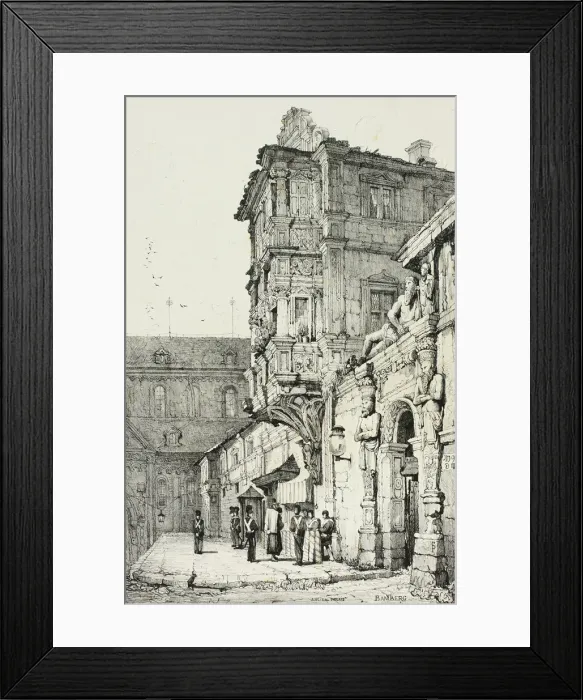 Framed Print : Ancien palais, Bamberg, 1833. Creator: Samuel Prout Framed Print : Ancien palais, Bamberg, 1833. Creator: Samuel Prout