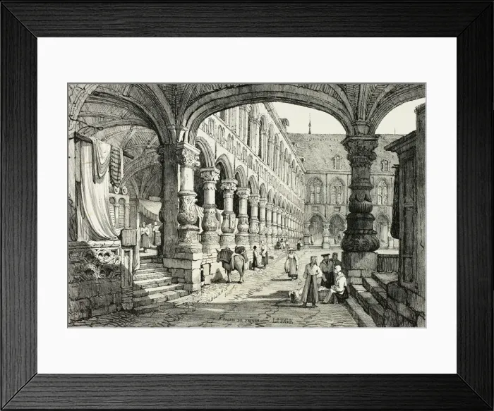 Framed Print : Palais du Prince, Liege, 1833. Creator: Samuel Prout Framed Print : Palais du Prince, Liege, 1833. Creator: Samuel Prout
