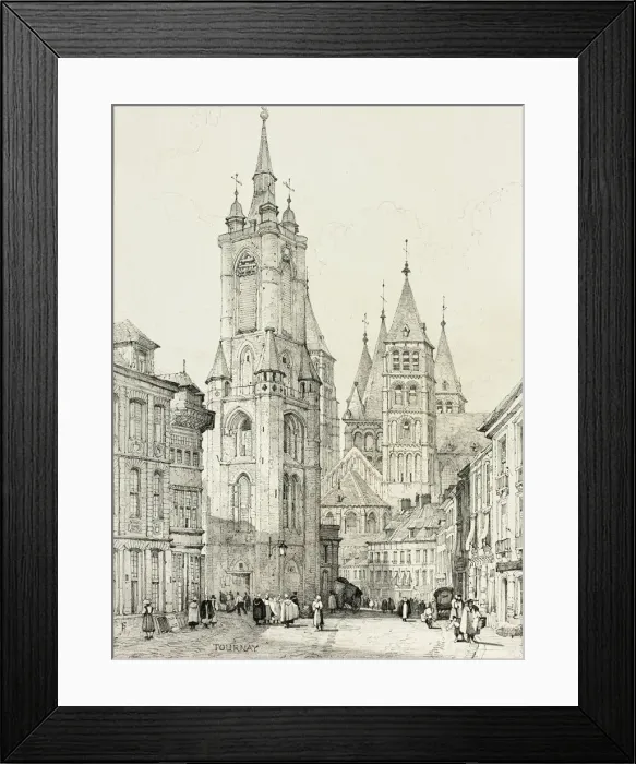 Framed Print : Tournay, 1833. Creator: Samuel Prout Framed Print : Tournay, 1833. Creator: Samuel Prout