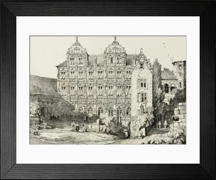 Framed Print : Part of the Castle at Heidelberg, 1833. Creator: Samuel Prout Framed Print : Part of the Castle at Heidelberg, 1833. Creator: Samuel Prout