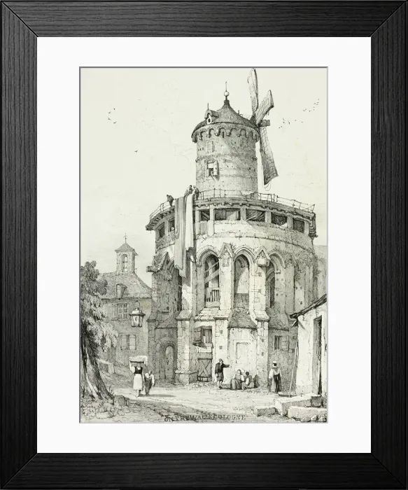 Framed Print : On the Walls, Cologne, 1833. Creator: Samuel Prout Framed Print : On the Walls, Cologne, 1833. Creator: Samuel Prout