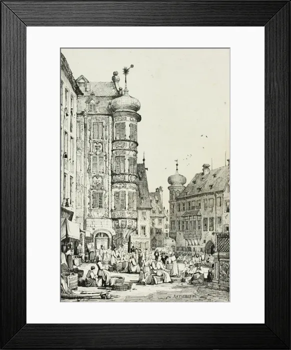 Framed Print : Ratisbonne, 1833. Creator: Samuel Prout Framed Print : Ratisbonne, 1833. Creator: Samuel Prout