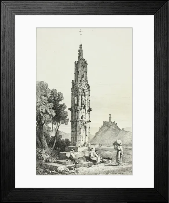 Framed Print : Near Godesberg, 1833. Creator: Samuel Prout Framed Print : Near Godesberg, 1833. Creator: Samuel Prout