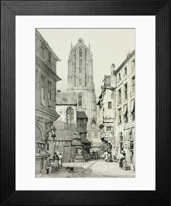 Framed Print : Dome Francfort, 1833. Creator: Samuel Prout Framed Print : Dome Francfort, 1833. Creator: Samuel Prout