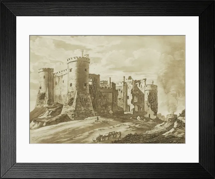 Framed Print : Carey Castle in Pembroke Shire, from Twelve Views in Aquatinta from Drawings taken Framed Print : Carey Castle in Pembroke Shire, from Twelve Views in Aquatinta from Drawings taken