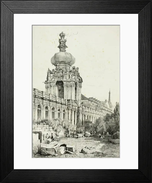 Framed Print : Dresden, 1833. Creator: Samuel Prout Framed Print : Dresden, 1833. Creator: Samuel Prout