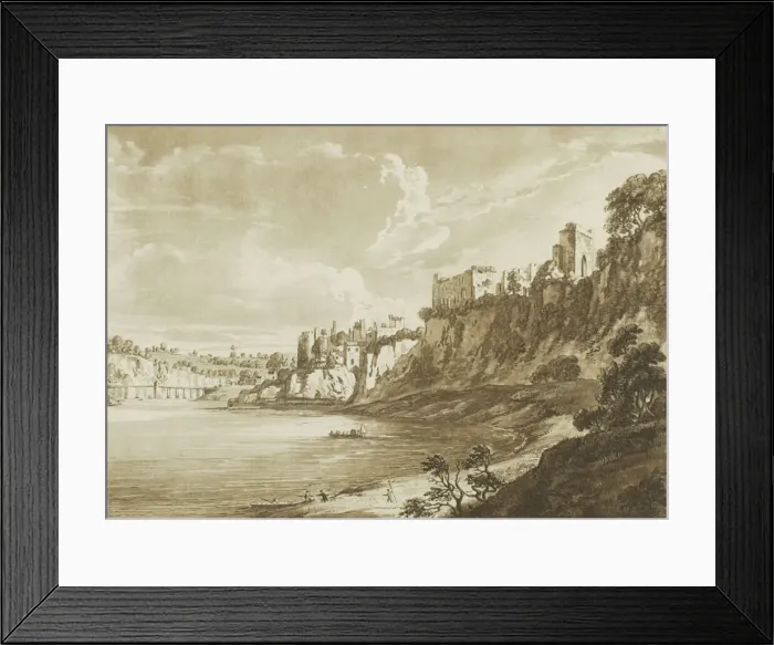 Framed Print : Chepstow Castle in Monmouth Shire, from Twelve Views in Aquatinta from Drawings taken Framed Print : Chepstow Castle in Monmouth Shire, from Twelve Views in Aquatinta from Drawings taken