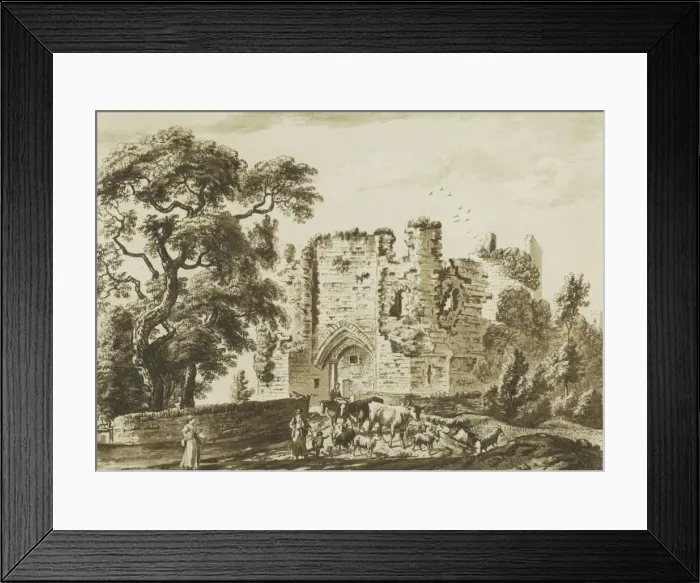 Framed Print : St. Quintins Castle near Cowbridge in Glamorgan Shire, 1773-75. Creator: Paul Sandby Framed Print : St. Quintins Castle near Cowbridge in Glamorgan Shire, 1773-75. Creator: Paul Sandby