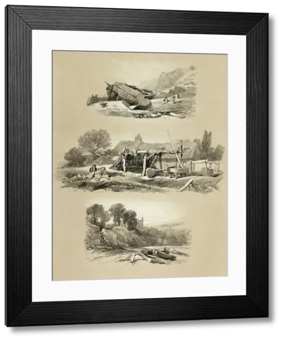Framed Print : Mumbles, from Picturesque Selections, c. 1859-60. Creator: James Duffield Harding Framed Print : Mumbles, from Picturesque Selections, c. 1859-60. Creator: James Duffield Harding