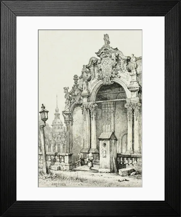 Framed Print : Dresden, 1833. Creator: Samuel Prout Framed Print : Dresden, 1833. Creator: Samuel Prout
