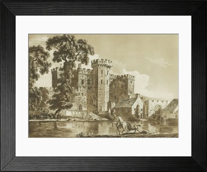 Framed Print : The South Gate of Cardiff Castle in Glamorgan Shire, from Twelve Views in Aquatint Framed Print : The South Gate of Cardiff Castle in Glamorgan Shire, from Twelve Views in Aquatint