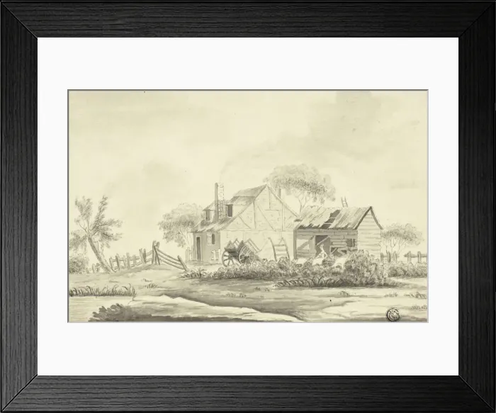 Framed Print : Farmhouse, c. 1770. Creator: Paul Sandby Framed Print : Farmhouse, c. 1770. Creator: Paul Sandby