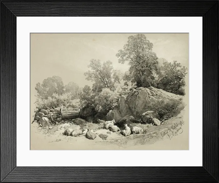 Framed Print : Bettws, N. Wales, from Picturesque Selections, 1860. Creator: James Duffield Harding Framed Print : Bettws, N. Wales, from Picturesque Selections, 1860. Creator: James Duffield Harding