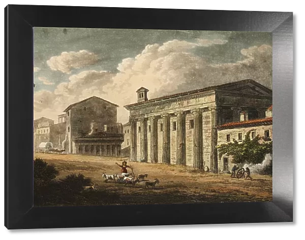 Temple of Fortuna Virilis, plate thirty-four from the Ruins of Rome, published January 1