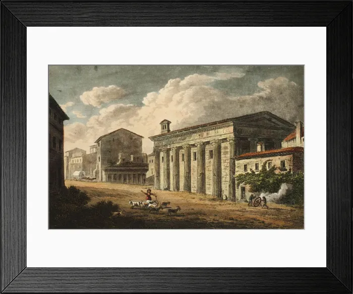 Framed Print : Temple of Fortuna Virilis, plate thirty-four from the Ruins of Rome, published January 1 Framed Print : Temple of Fortuna Virilis, plate thirty-four from the Ruins of Rome, published January 1