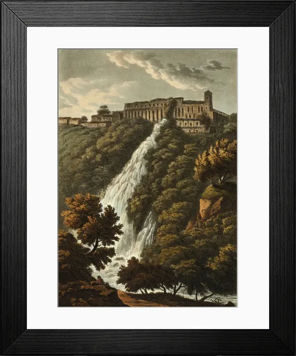 Framed Print : The Cascatelle and Stables of Mecenas, plate thirty-three from the Ruins of Rome, pub Framed Print : The Cascatelle and Stables of Mecenas, plate thirty-three from the Ruins of Rome, pub