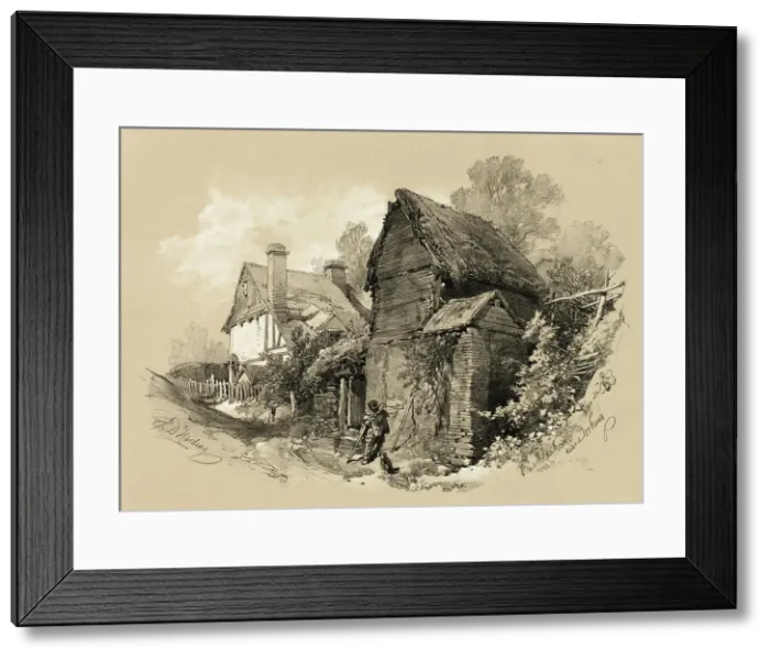 Framed Print : Buckland, Near Dorking, from Picturesque Selections, c. 1859-60 Framed Print : Buckland, Near Dorking, from Picturesque Selections, c. 1859-60