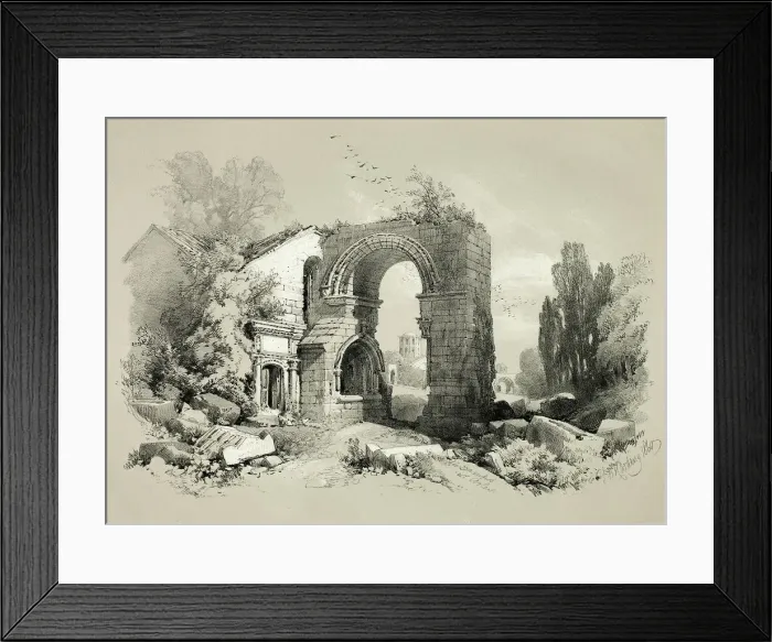 Framed Print : Aliscamps, W. Arles, from Picturesque Selections, 1860. Creator: James Duffield Harding Framed Print : Aliscamps, W. Arles, from Picturesque Selections, 1860. Creator: James Duffield Harding
