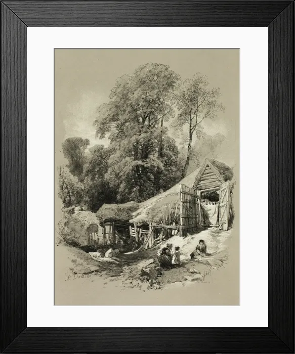 Framed Print : At Dorking, from Picturesque Selections, c. 1859-60. Creator: James Duffield Harding Framed Print : At Dorking, from Picturesque Selections, c. 1859-60. Creator: James Duffield Harding