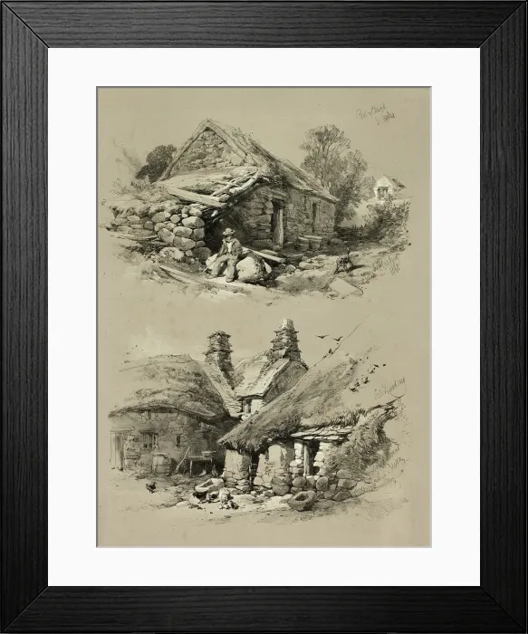 Framed Print : Port of Clwyd and South Brent, Devon, from Picturesque Selections, 1860 Framed Print : Port of Clwyd and South Brent, Devon, from Picturesque Selections, 1860