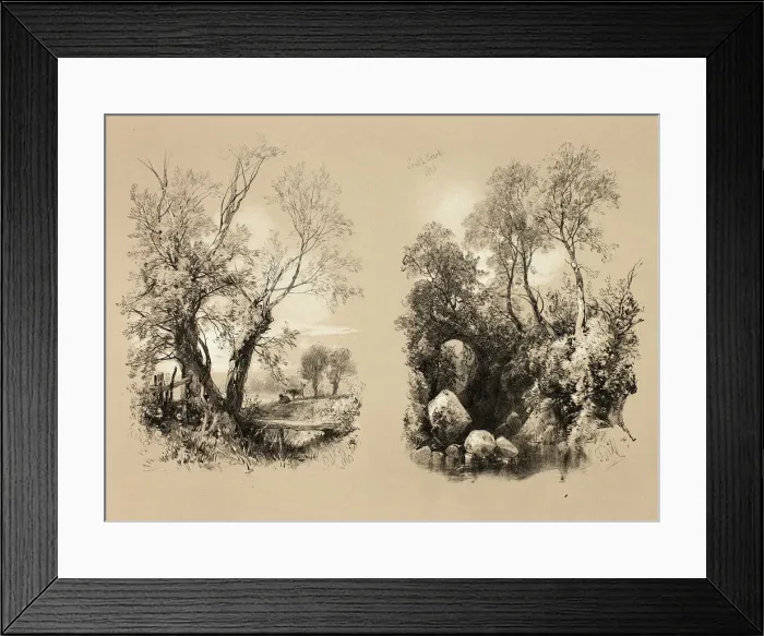 Framed Print : South Brent, from Picturesque Selections, 1860. Creator: James Duffield Harding Framed Print : South Brent, from Picturesque Selections, 1860. Creator: James Duffield Harding