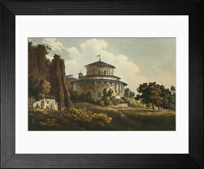 Framed Print : St. Agness Church, plate eight from the Ruins of Rome, published August 4, 1796 Framed Print : St. Agness Church, plate eight from the Ruins of Rome, published August 4, 1796