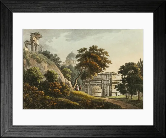 Framed Print : Arch of Septimus Severus, plate four from the Ruins of Rome, published January, 9, 1897 Framed Print : Arch of Septimus Severus, plate four from the Ruins of Rome, published January, 9, 1897