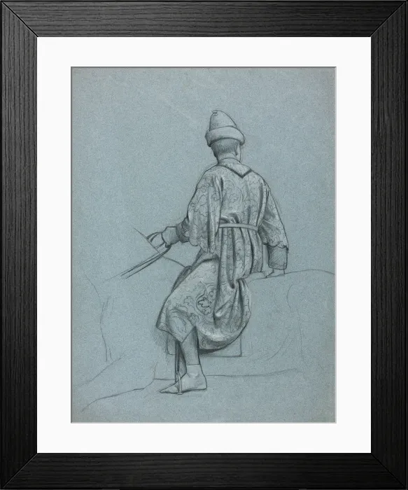 Framed Print : Man on Horseback, n. d. Creator: Henry Stacy Marks