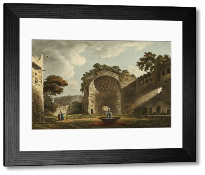 Framed Print : Temple of the Sun & Moon, plate two from Ruins of Rome, published March 1, 1796 Framed Print : Temple of the Sun & Moon, plate two from Ruins of Rome, published March 1, 1796