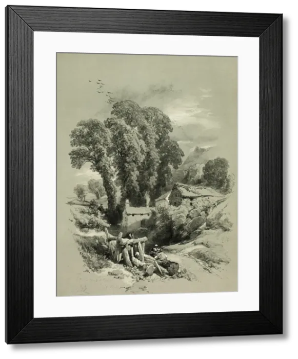 Framed Print : Row W. Trefriw, Wales, from Picturesque Selections, c. 1860 Framed Print : Row W. Trefriw, Wales, from Picturesque Selections, c. 1860