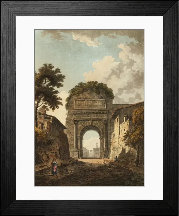 Framed Print : Tituss Arch, plate ten from the Ruins of Rome, published March 1, 1796 Framed Print : Tituss Arch, plate ten from the Ruins of Rome, published March 1, 1796
